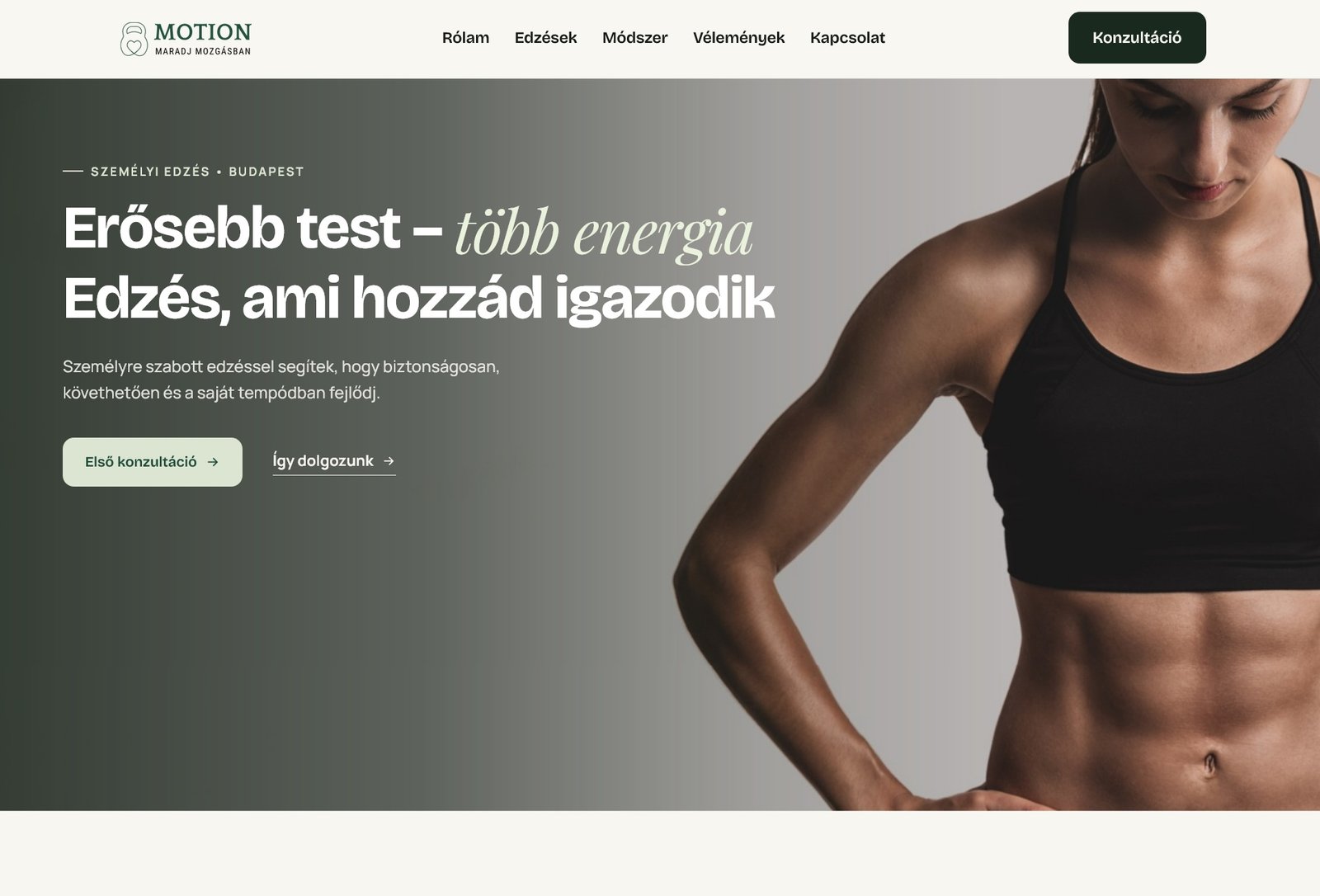 Laptopon megjelenő weboldal-részlet